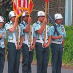 Junior ROTC marching unit from Waimea High School