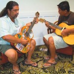 Troy Waialeale jams with faculty member Kenneth Makuakane