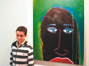 Leaf Lieber with his work 'Untitled