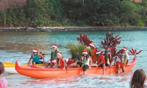 Santa and his elves from Niumalu Canoe Club