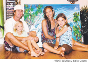 Sion Milosky with wife Suzi Olaes and daughters Syriah and Awakea