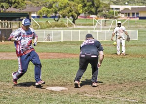 The Poison shortstop makes an over-the-shoulder catch to rob a hit.