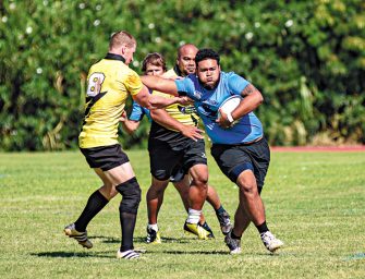 Rugby Players Face Oﬀ At Debut Tourney